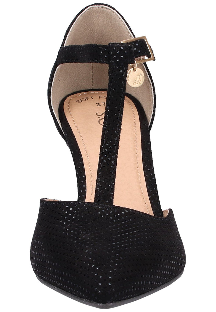 s.Oliver Pumps Lederimitat Schwarz - surf4shoes
