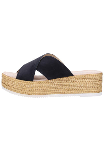 s.Oliver Pantoletten Nubukleder Navy - surf4shoes