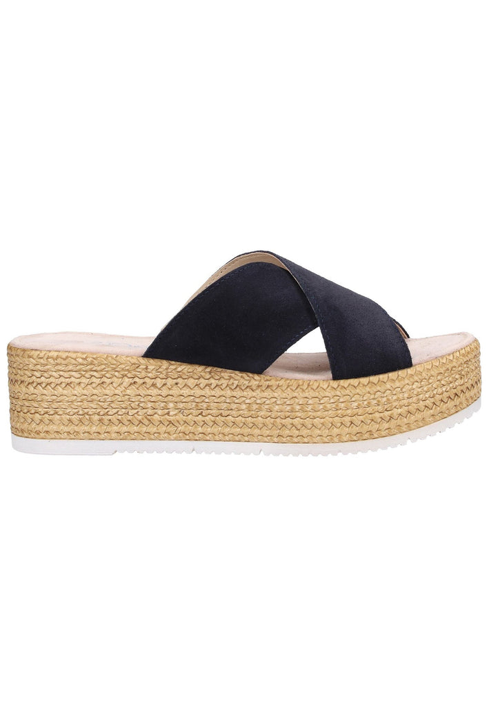 s.Oliver Pantoletten Nubukleder Navy - surf4shoes