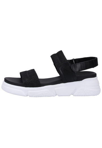 s.Oliver Sandalen Lederimitat/Textil Schwarz - surf4shoes