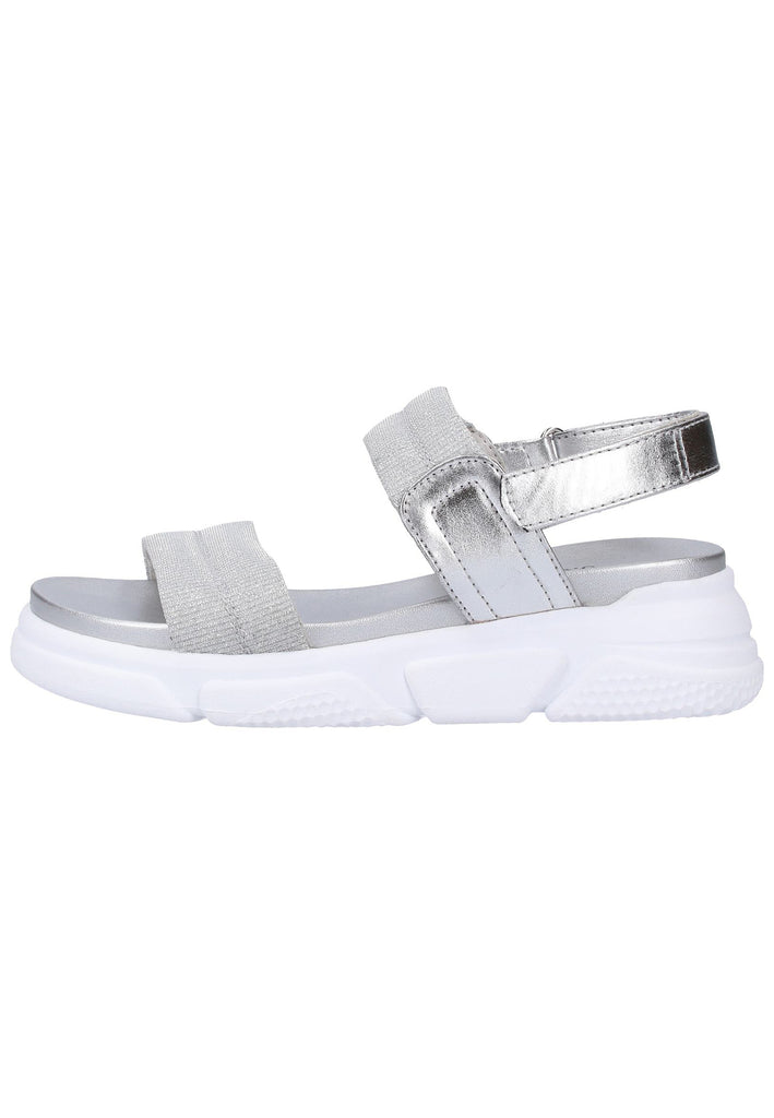 s.Oliver Sandalen Lederimitat/Textil Silber - surf4shoes