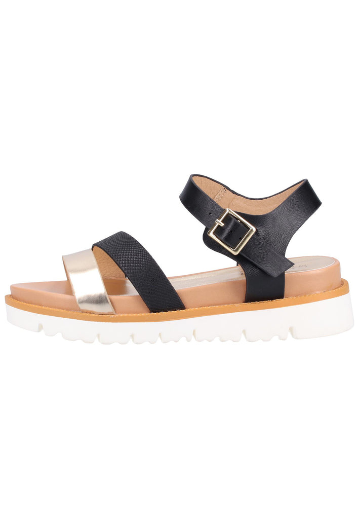 s.Oliver Sandalen Lederimitat Schwarz - surf4shoes
