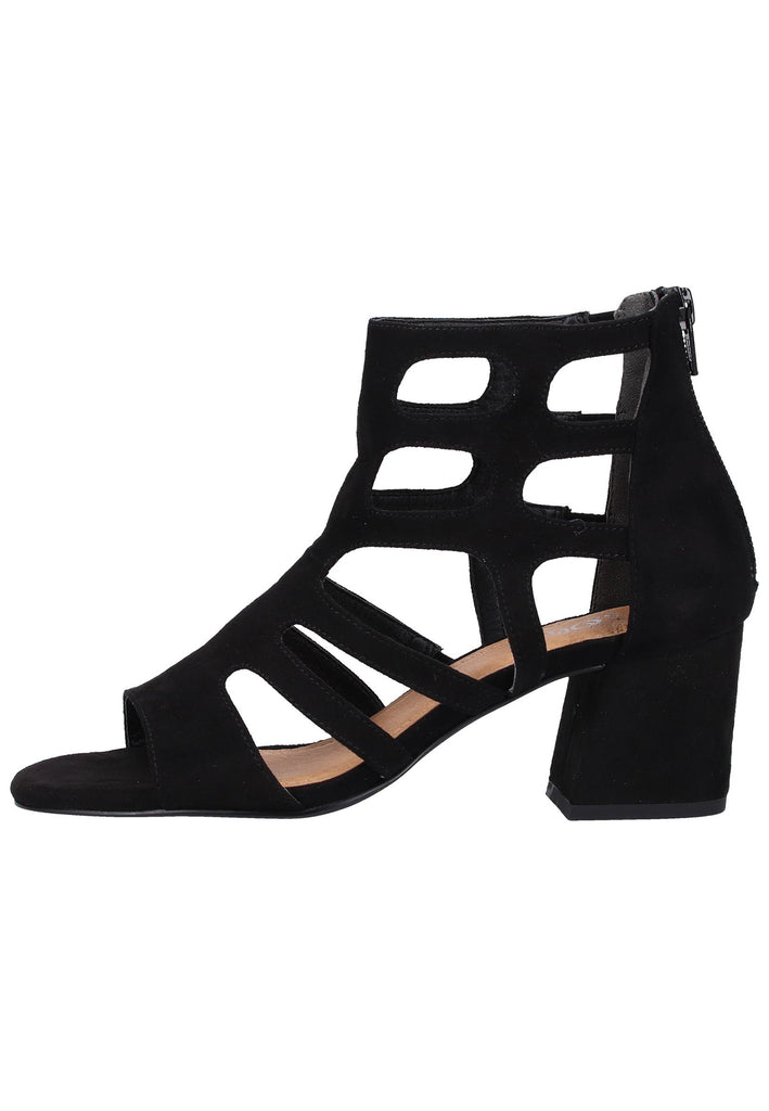 s.Oliver Sandalen Lederimitat Schwarz - surf4shoes