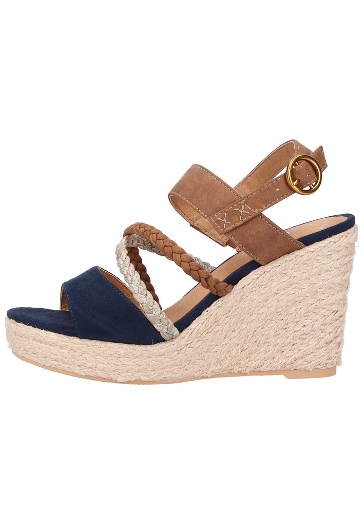 s.Oliver Sandalen Lederimitat/Textil Blau - surf4shoes
