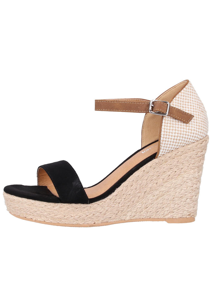 s.Oliver Sandalen Lederimitat/Textil Schwarz - surf4shoes