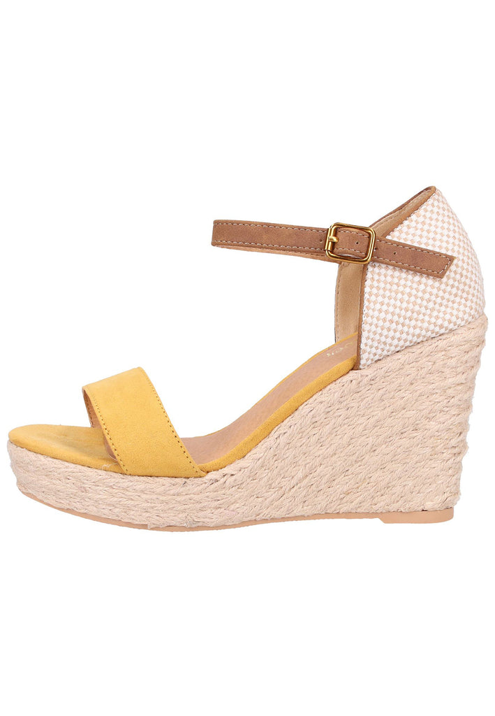 s.Oliver Sandalen Lederimitat/Textil Gelb - surf4shoes