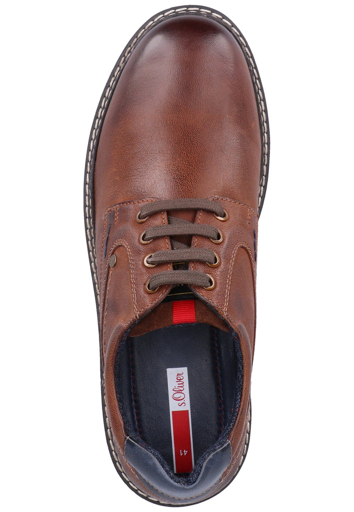 s.Oliver Halbschuhe Leder Braun - surf4shoes