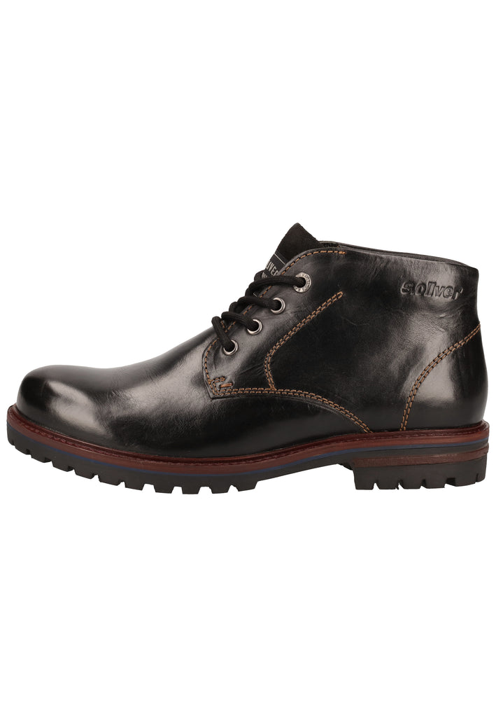 s.Oliver Stiefelette Leder Schwarz - surf4shoes