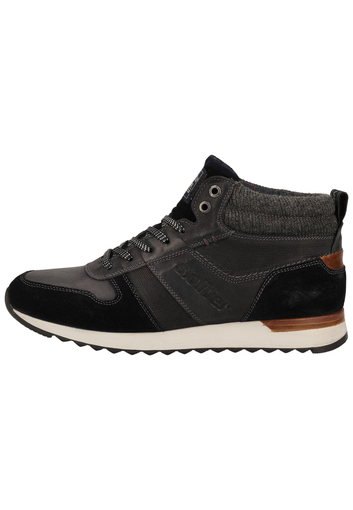 s.Oliver Stiefelette Leder/Textil Blau - surf4shoes