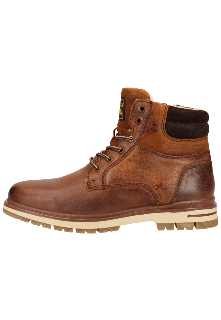 s.Oliver Stiefelette Leder Beige Warmfutter - surf4shoes
