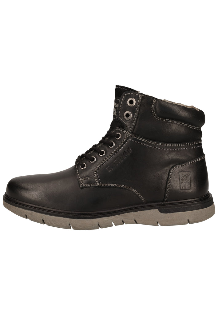 s.Oliver Stiefelette Leder Schwarz Warmfutter - surf4shoes