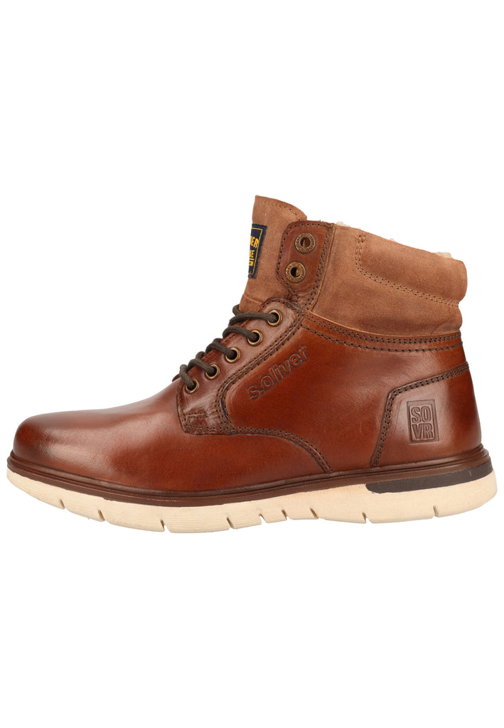 s.Oliver Stiefelette Leder Braun Warmfutter - surf4shoes