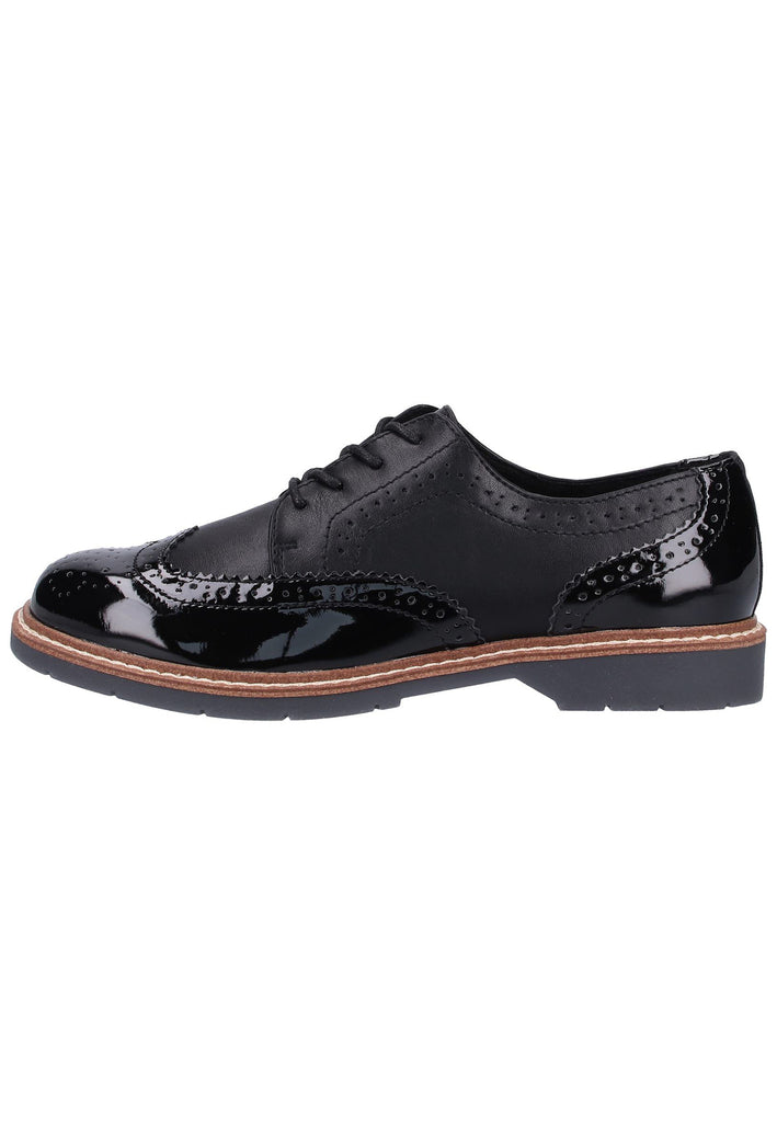 s.Oliver Halbschuhe Lederimitat Schwarz - surf4shoes