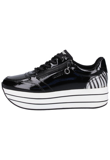 s.Oliver Halbschuhe Lederimitat/Textil Schwarz - surf4shoes