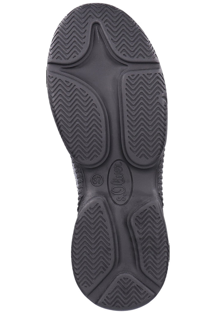 s.Oliver Halbschuhe Lederimitat/Textil Schwarz - surf4shoes