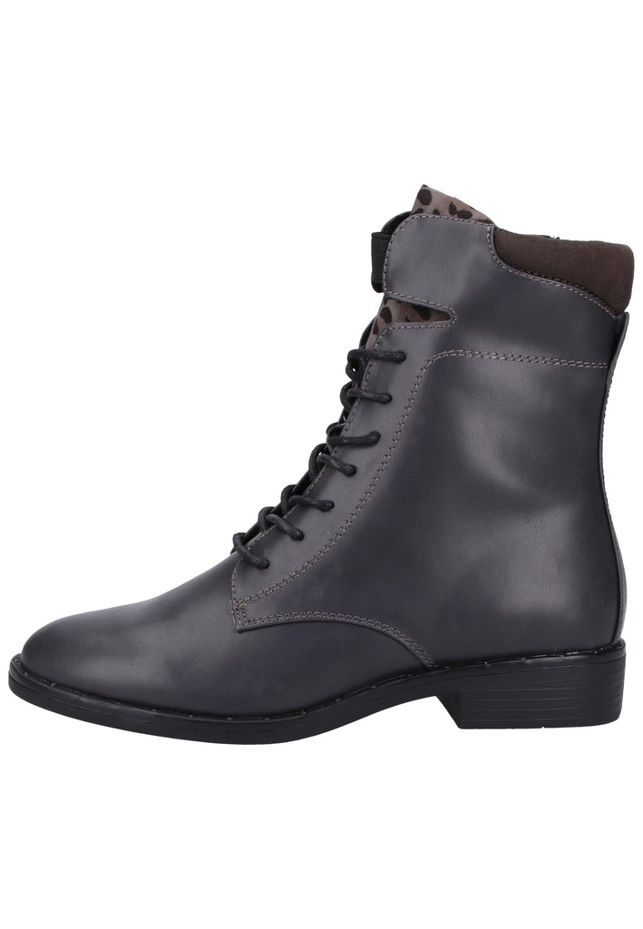 s.Oliver Stiefelette Lederimitat/Textil Dunkelgrau - surf4shoes