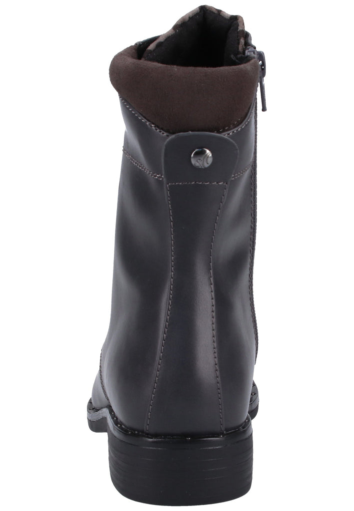 s.Oliver Stiefelette Lederimitat/Textil Dunkelgrau - surf4shoes