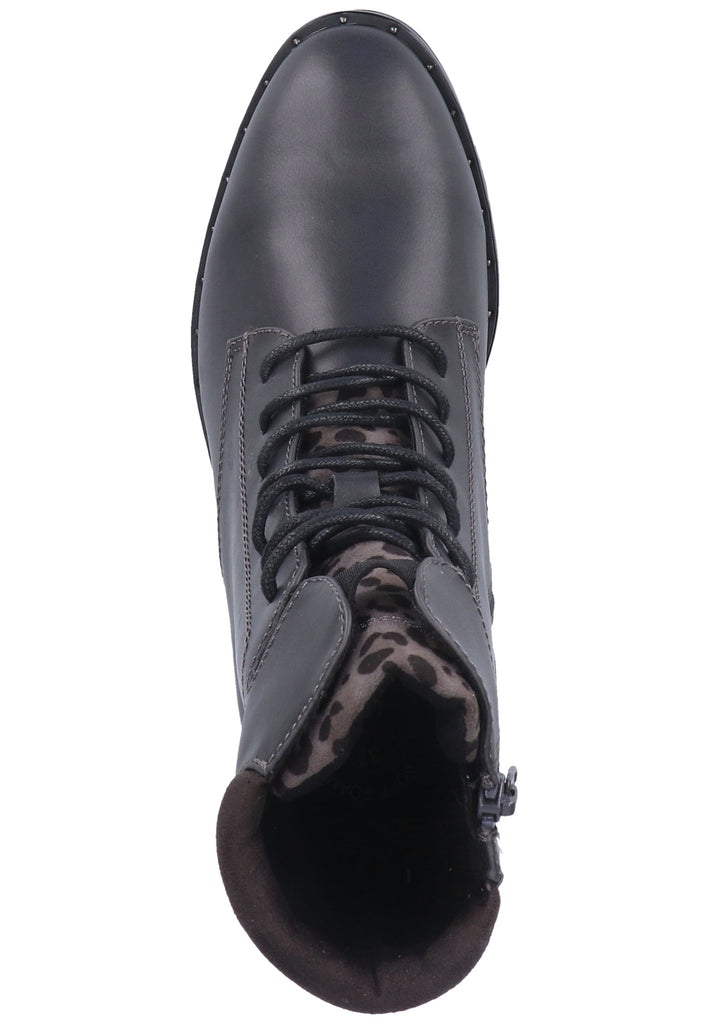 s.Oliver Stiefelette Lederimitat/Textil Dunkelgrau - surf4shoes