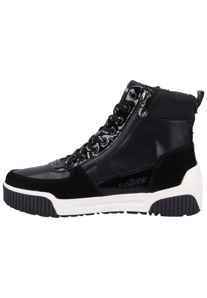 s.Oliver Sneaker Leder/Textil Schwarz - surf4shoes