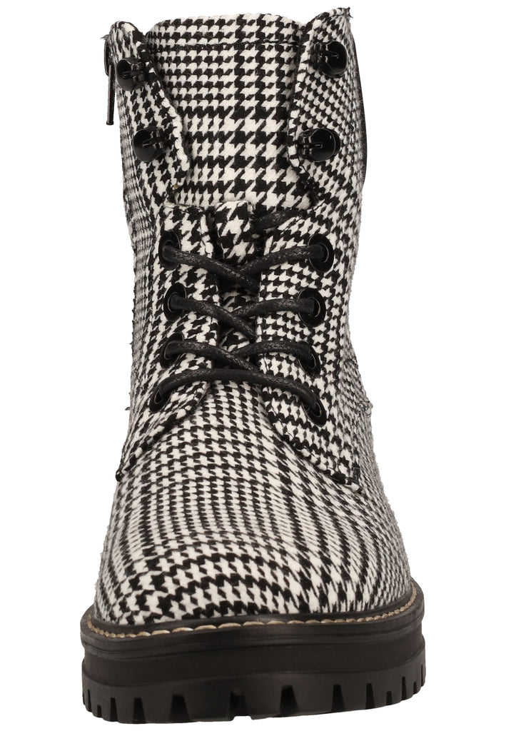 s.Oliver Stiefelette Textil Schwarz/Weiß - surf4shoes