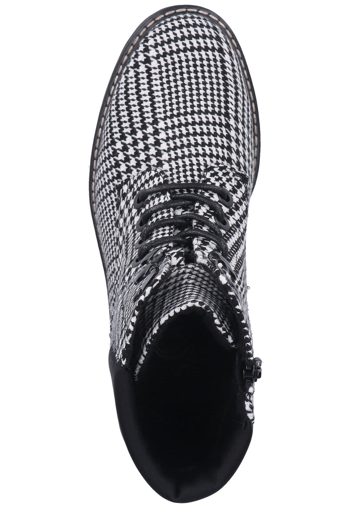 s.Oliver Stiefelette Textil Schwarz/Weiß - surf4shoes