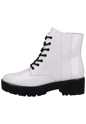 s.Oliver Stiefelette Lederimitat Weiß - surf4shoes