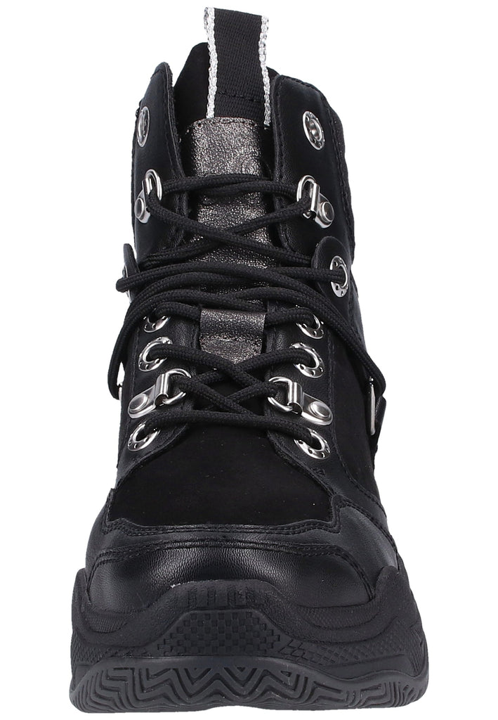 s.Oliver Stiefelette Lederimitat/Textil Schwarz - surf4shoes