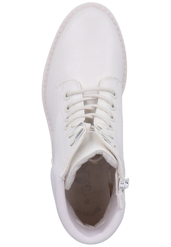 s.Oliver Stiefelette Lederimitat/Textil Weiß - surf4shoes