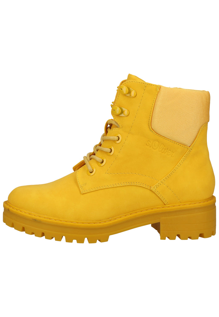 s.Oliver Stiefelette Lederimitat/Textil Gelb - surf4shoes