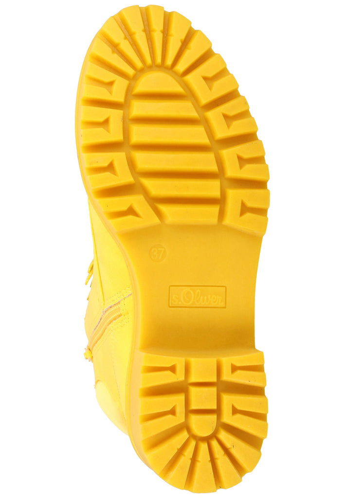 s.Oliver Stiefelette Lederimitat/Textil Gelb - surf4shoes