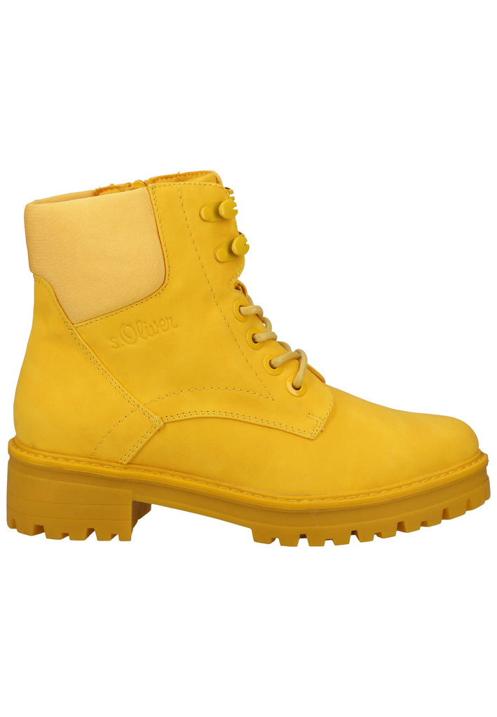 s.Oliver Stiefelette Lederimitat/Textil Gelb - surf4shoes
