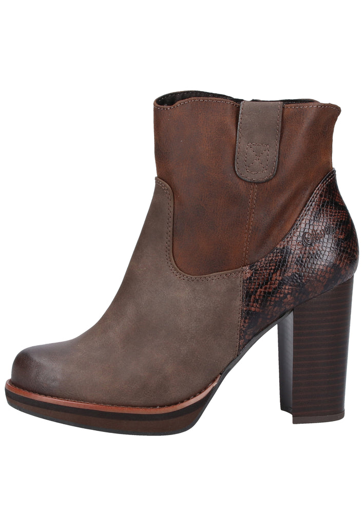 s.Oliver Stiefelette Lederimitat/Textil Braun - surf4shoes