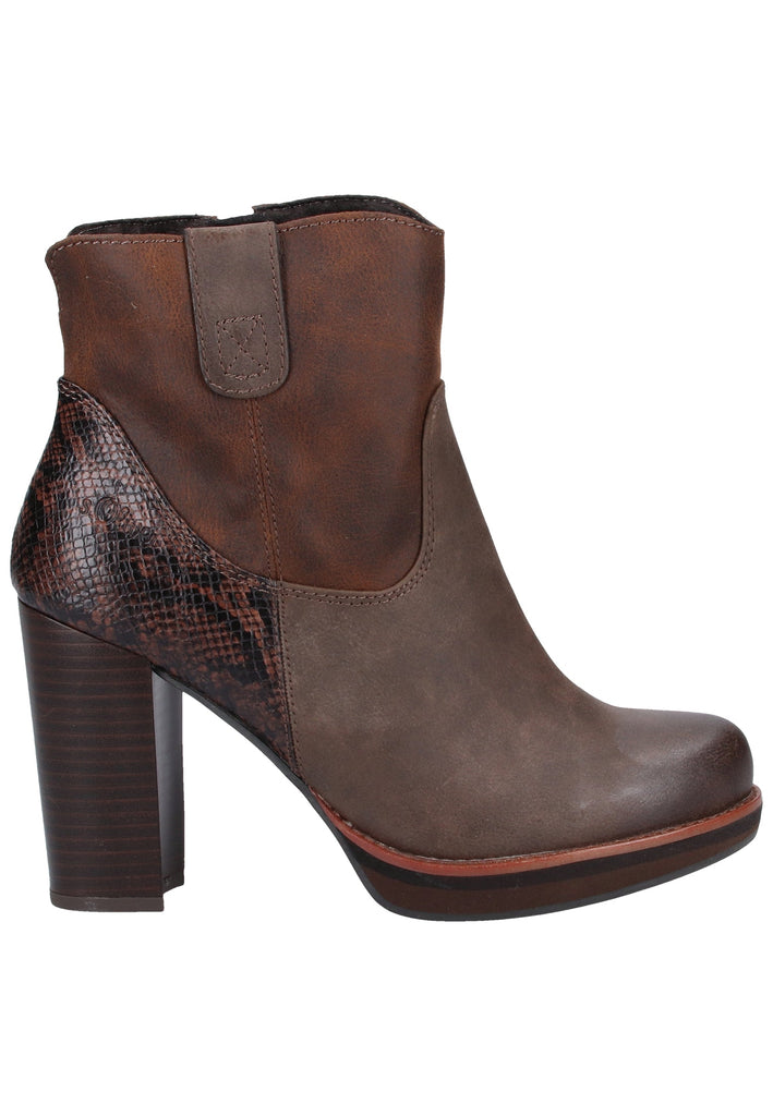 s.Oliver Stiefelette Lederimitat/Textil Braun - surf4shoes