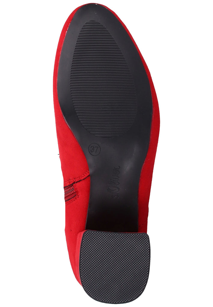 s.Oliver Stiefelette Textil Rot - surf4shoes