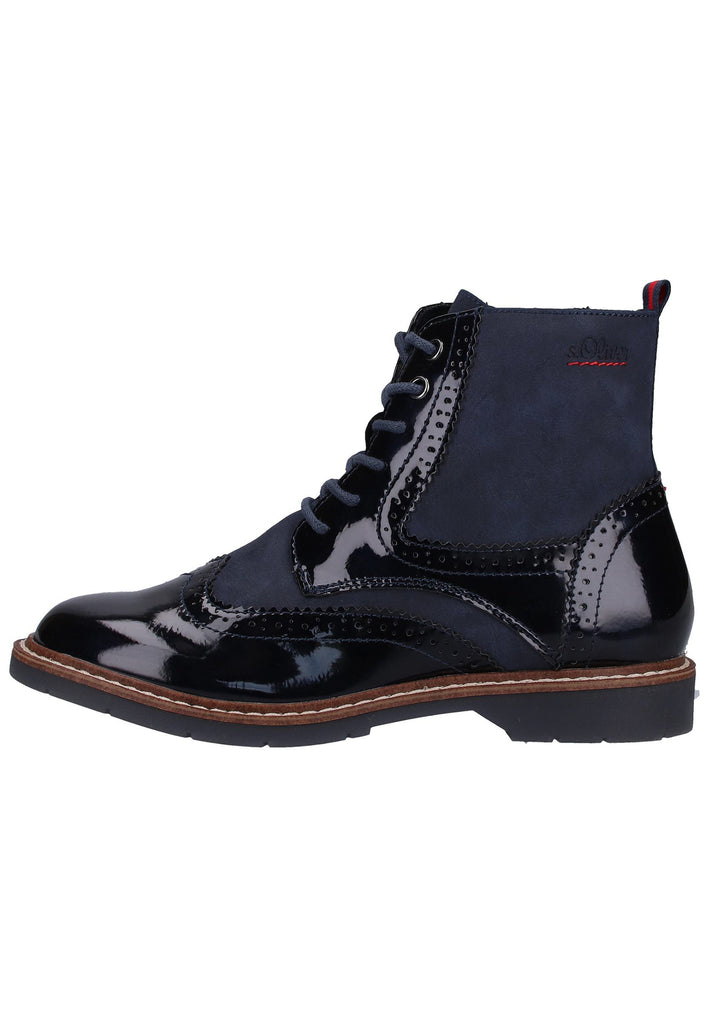 s.Oliver Stiefelette Lederimitat Navy - surf4shoes