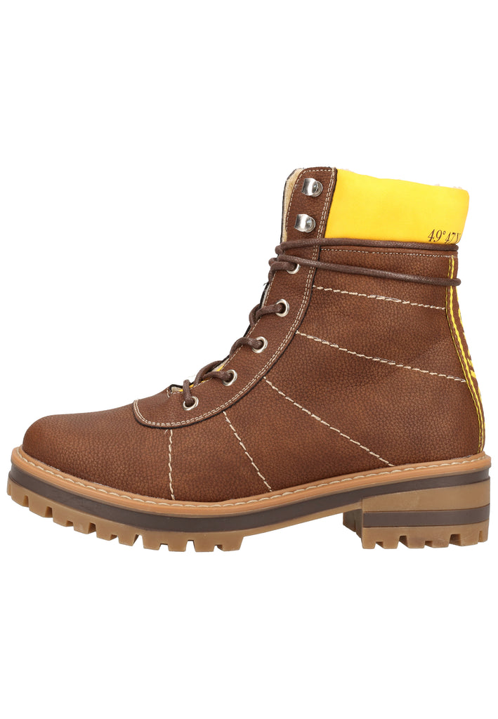 s.Oliver Stiefelette Lederimitat/Textil Braun Warmfutter - surf4shoes