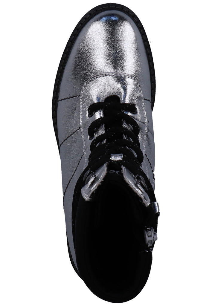 s.Oliver Stiefelette Lederimitat/Textil Silber Warmfutter - surf4shoes