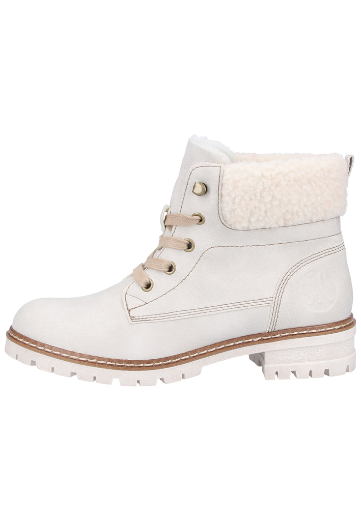 s.Oliver Stiefelette Lederimitat/Textil Beige Warmfutter - surf4shoes