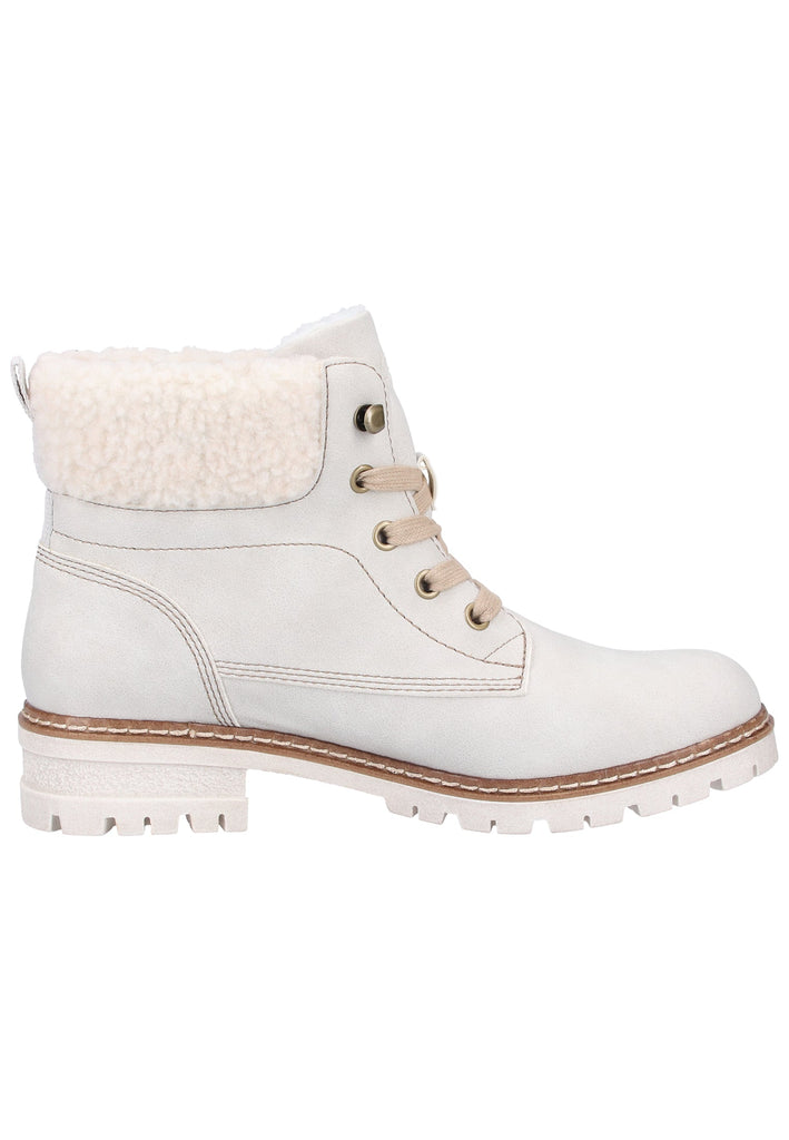 s.Oliver Stiefelette Lederimitat/Textil Beige Warmfutter - surf4shoes