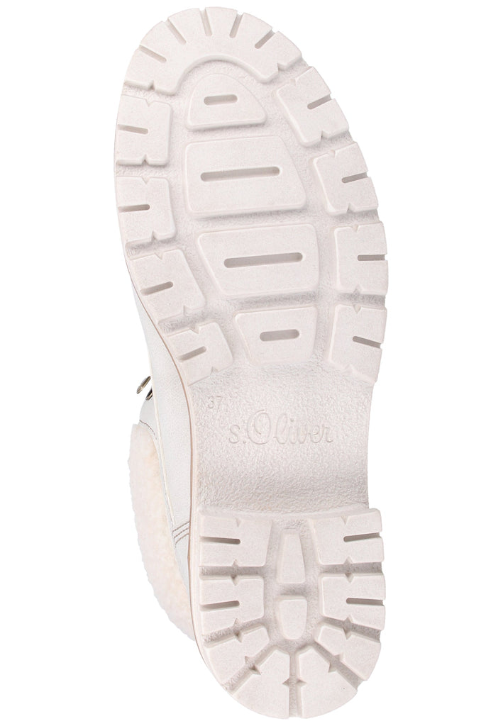 s.Oliver Stiefelette Lederimitat/Textil Beige Warmfutter - surf4shoes