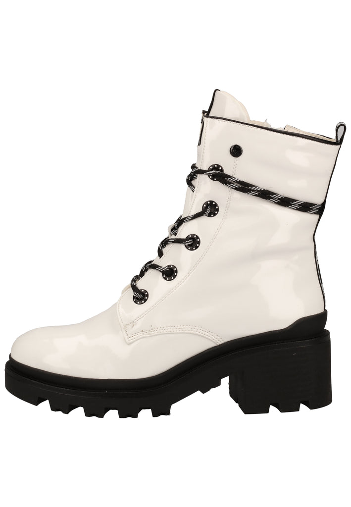 s.Oliver Stiefelette Lederimitat Weiß Warmfutter - surf4shoes