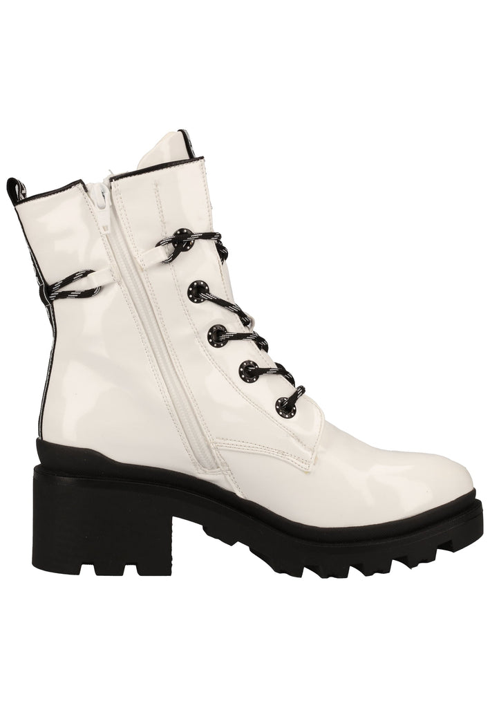 s.Oliver Stiefelette Lederimitat Weiß Warmfutter - surf4shoes