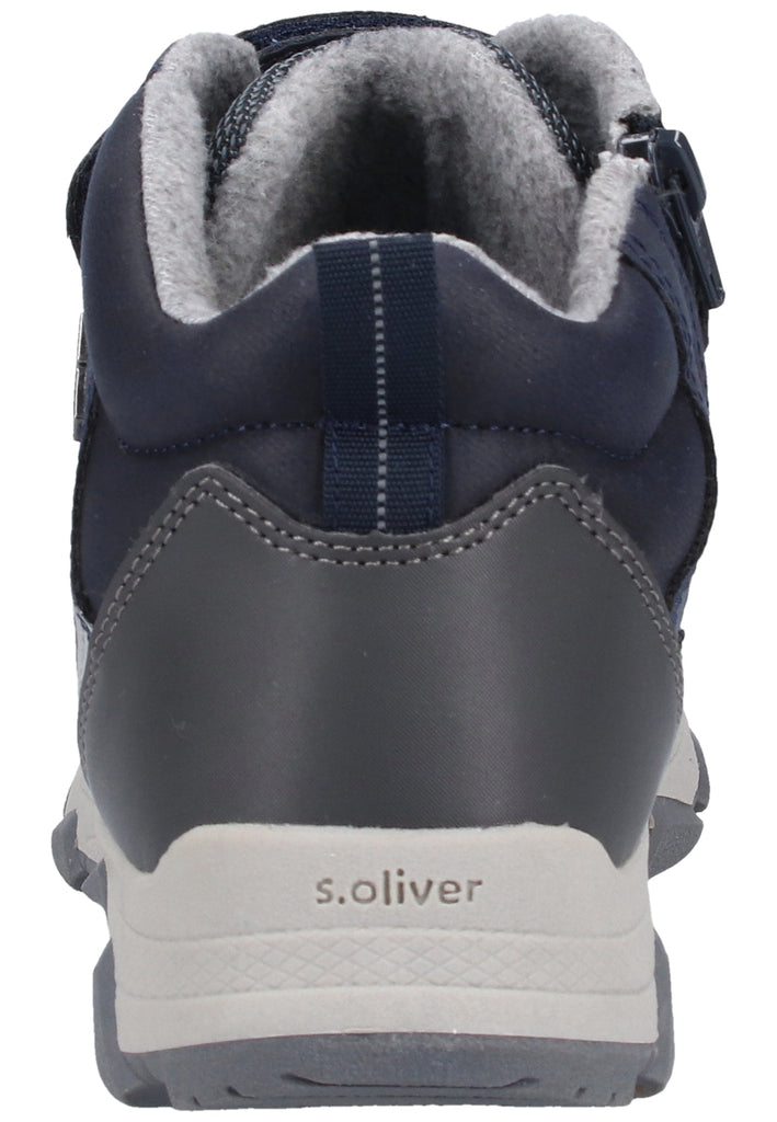 s.Oliver Halbschuhe Lederimitat/Textil Blau Warmfutter - surf4shoes