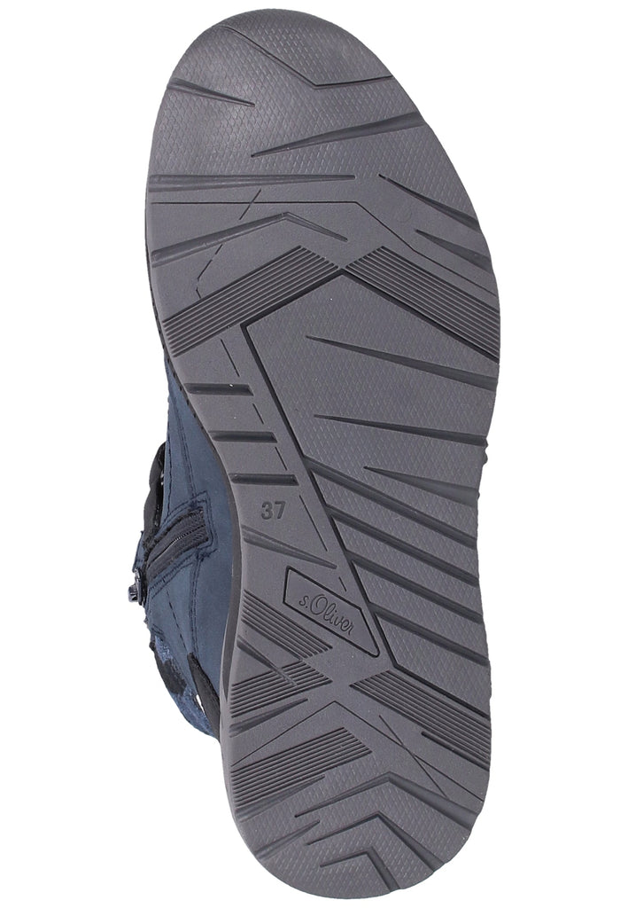 s.Oliver Halbschuhe Lederimitat/Textil Blau Warmfutter - surf4shoes