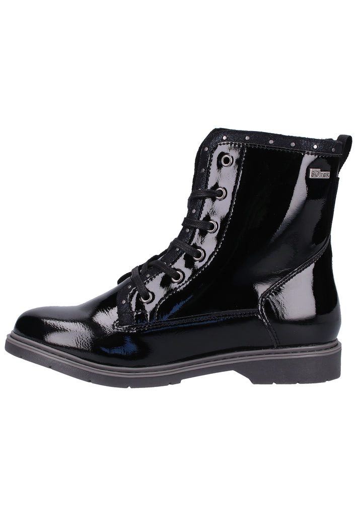 s.Oliver Stiefelette Leder Schwarz Warmfutter - surf4shoes