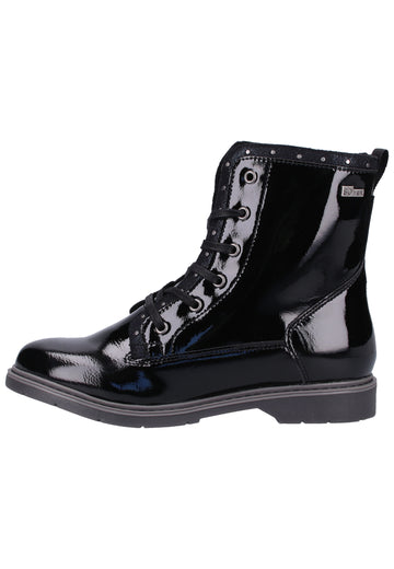 s.Oliver Stiefelette Leder Schwarz Warmfutter - surf4shoes