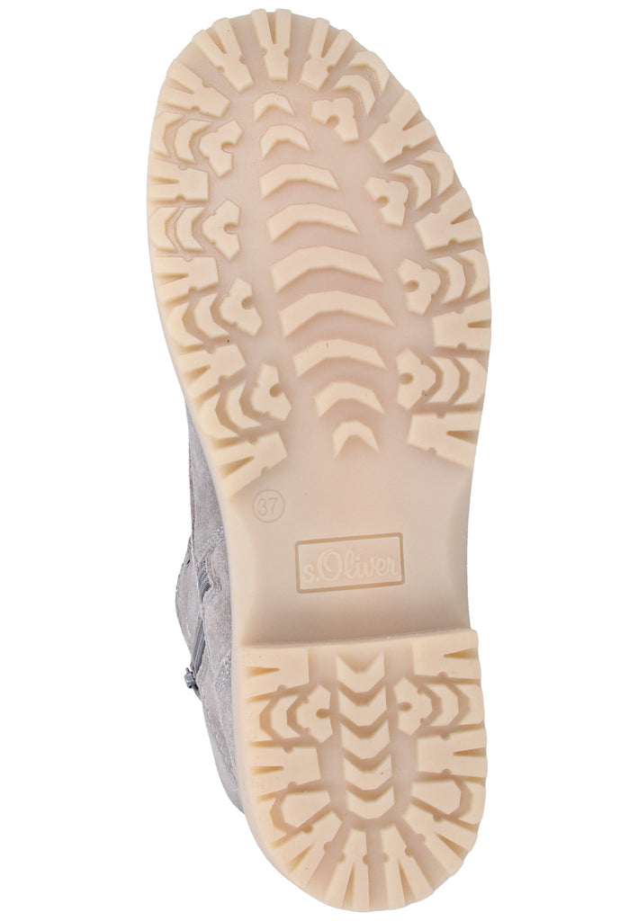 s.Oliver Stiefelette Veloursleder Grau Warmfutter - surf4shoes