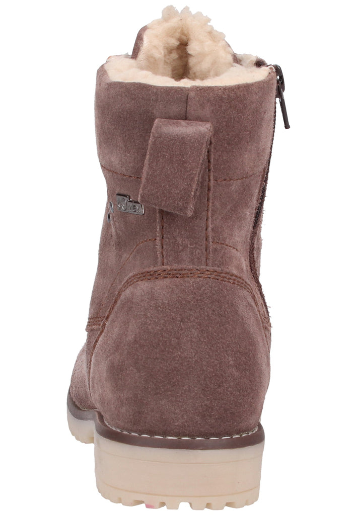 s.Oliver Stiefelette Veloursleder Braun Warmfutter - surf4shoes