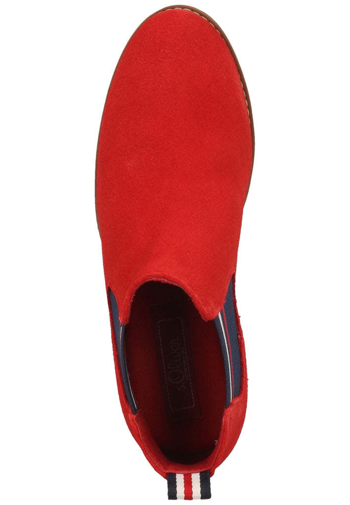 s.Oliver Stiefelette Veloursleder/Textil Rot - surf4shoes