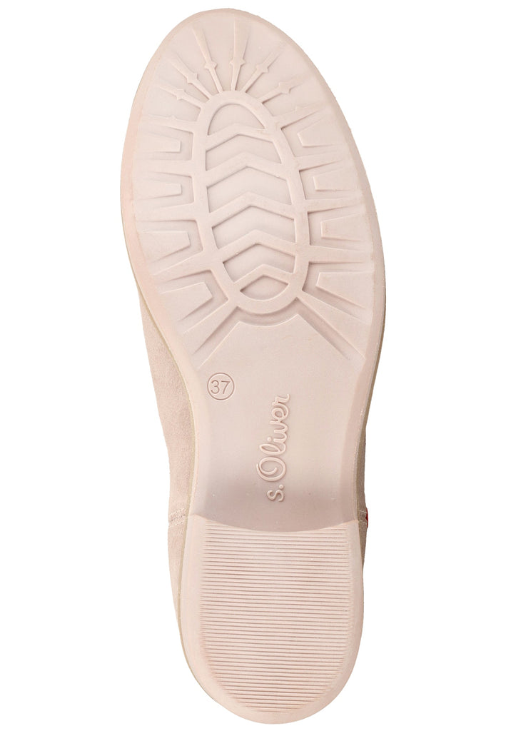 s.Oliver Stiefelette Veloursleder/Textil Hellrosa - surf4shoes